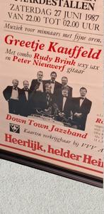 Poster voor Jazz at the Castle met o.a. Greetje Kauffeld., Ophalen, Met lijst, A1 t/m A3, Muziek
