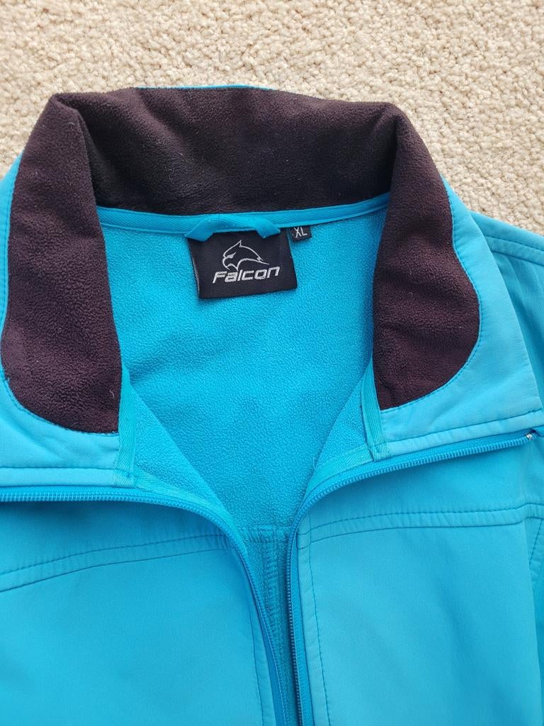 Falcon dames blauwe soft shell jas - Maat XL, Blauw, Falcon, Maat 46/48 (XL) of groter, Ophalen of Verzenden
