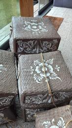 Indonesische manden, Huis en Inrichting, Ophalen of Verzenden, Zo goed als nieuw, Rond, Riet