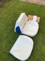 Bootstoel wit blauw, Watersport en Boten, Bootonderdelen, Ophalen, Gebruikt, Overige typen, Motorboot