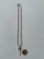 Zilveren Ketting met Sleutelhanger, Ophalen of Verzenden, Zo goed als nieuw, Zilver, Met edelsteen