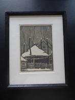 Mooie Linosnede van Piet Gertenaar, Antiek en Kunst, Ophalen of Verzenden