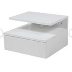 Twee zwevende witte nachtkastjes, samen €50, Minder dan 45 cm, Ophalen of Verzenden, Zo goed als nieuw, Minder dan 55 cm