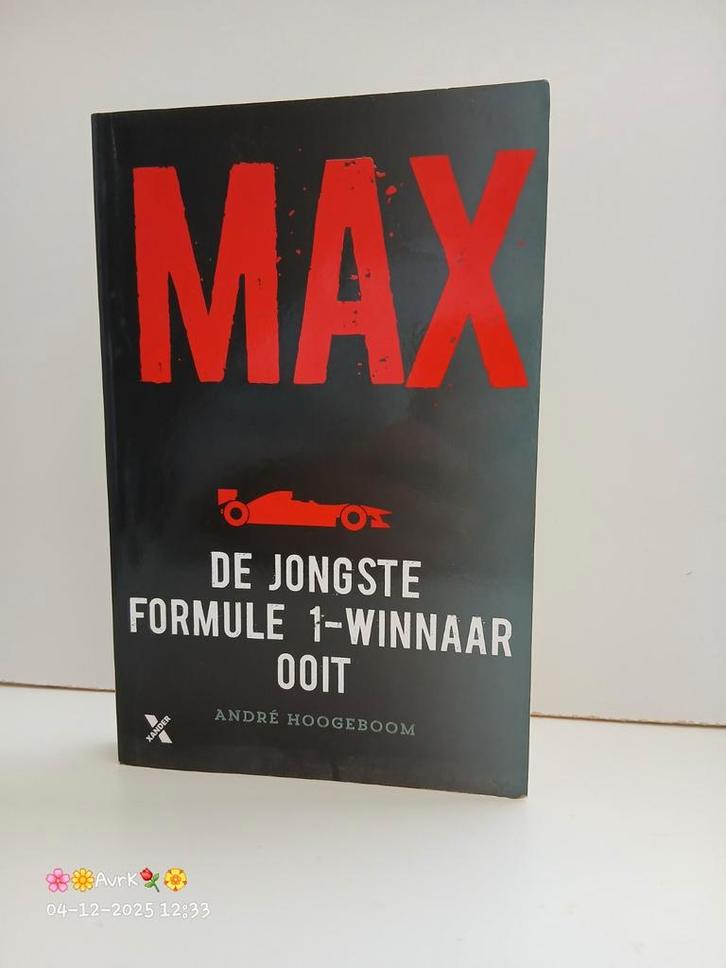 boek "max de jongste formule 1-winnaar ooit" andré hoogeboom, Boeken, Sportboeken, Zo goed als nieuw, Overige sporten, Ophalen of Verzenden