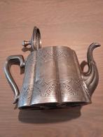 Antieke superior Silverplate Sheffield theekan pot kan, Ophalen of Verzenden