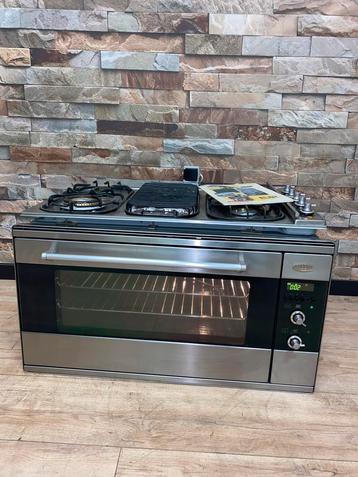 Nette Boretti inbouwoven RVS 90 cm Incl. Kookplaat  beschikbaar voor biedingen