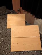 Plankjes als nachtkastjes. Zie foto, Ophalen, Gebruikt, Hout, Minder dan 45 cm