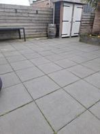 Antraciet tegels 60x60 - 63m2 + zaagstukken, Tuin en Terras, Ophalen, Gebruikt, 10 m² of meer, Beton
