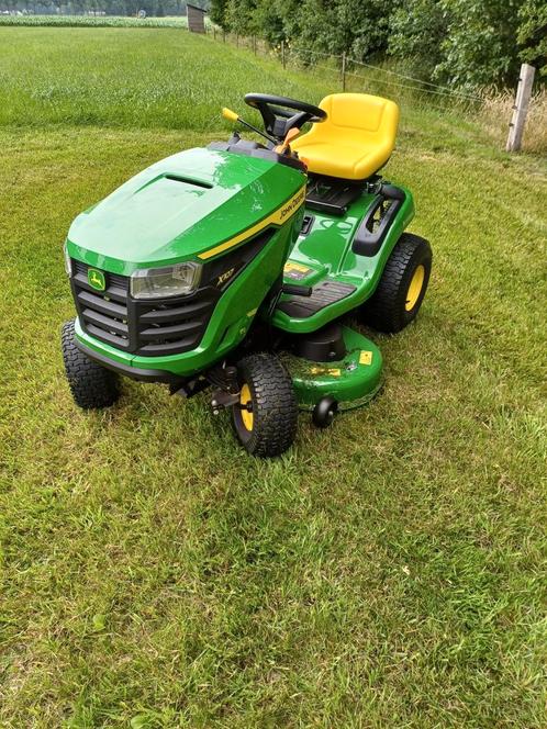 John Deere X107 R zitmaaier, Tuin en Terras, Zitmaaiers, Nieuw, 90 tot 120 cm, Elektrische starter, Mulchfunctie, Ophalen of Verzenden