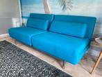 Slaapbank met klasse, Ophalen, Blauw, 190 cm of minder, 180 cm
