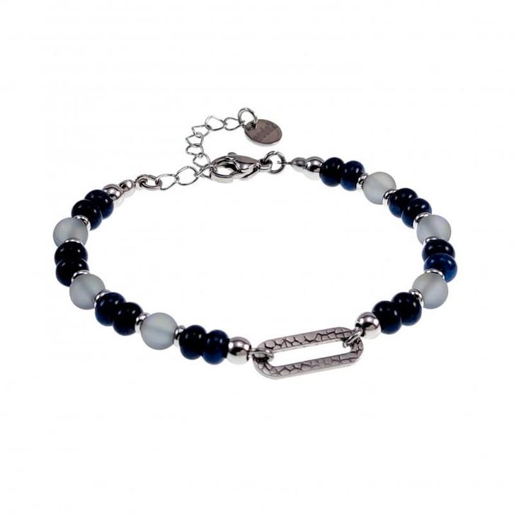 16cm tot 19cm Kralenarmband Dames Zilverkleur RVS Armband +, Sieraden, Tassen en Uiterlijk, Armbanden, Nieuw, Staal, Zilver, Met bedels of kralen