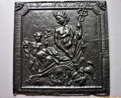 Haardplaat Allegorie van de Vrede met Godin PAX Wenen 1738, Antiek en Kunst, Antiek | Overige Antiek, Ophalen