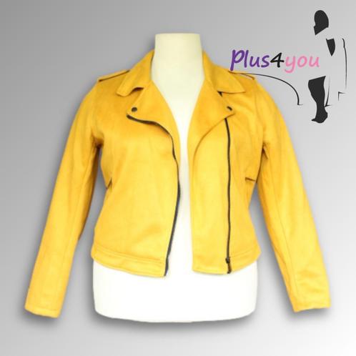 30370 Zgan Jasje  mt 44  F10, Kleding | Dames, Grote Maten, Zo goed als nieuw, Jasje of Colbert, Geel, Ophalen of Verzenden