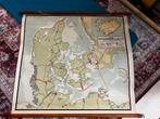 Oude schoolplaat, Denemarken en IJsland, Antiek en Kunst, Antiek | Schoolplaten, Ophalen of Verzenden, Aardrijkskunde