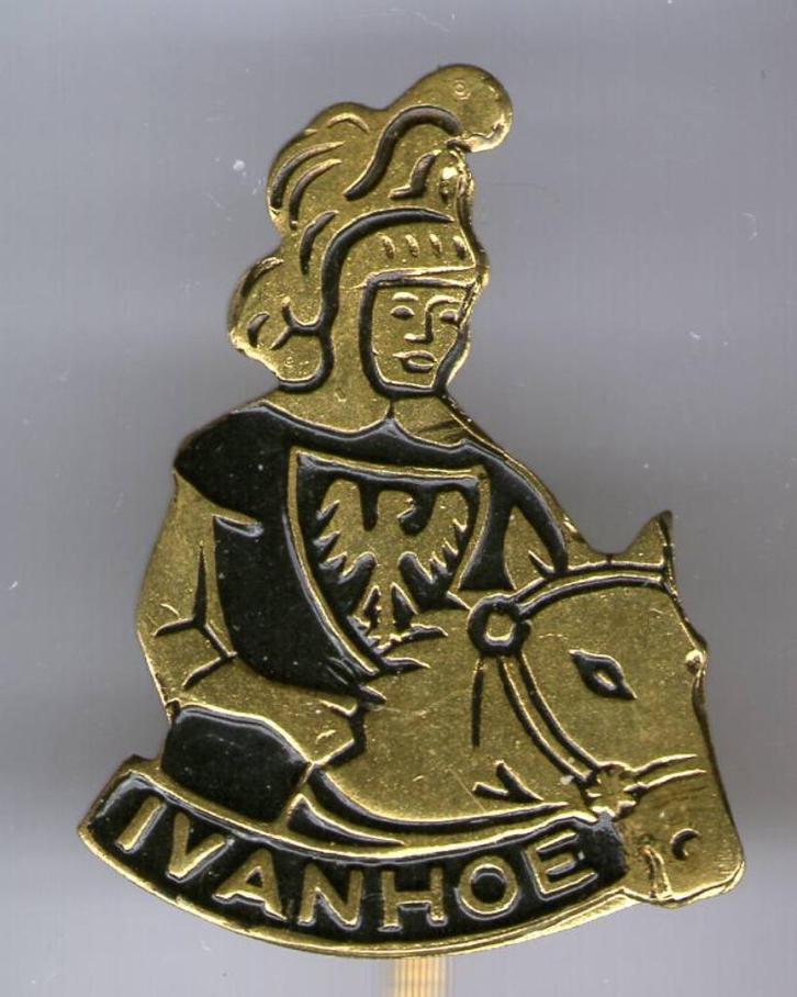 Ivanhoe zwart op koper TV/strip speldjes ( R_172a ), Verzamelen, Speldjes, Pins en Buttons, Nieuw, Speldje of Pin, Figuurtje, Verzenden