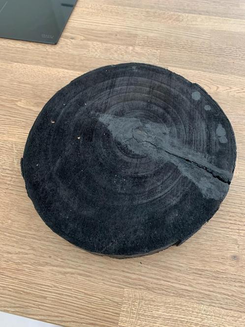Boomstam schijf zwart 29cm, Huis en Inrichting, Woonaccessoires | Overige, Gebruikt, Ophalen of Verzenden
