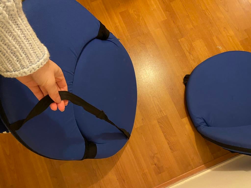 2 Strandstoeltjes / Zeilstoeltjes met hengsel, Caravans en Kamperen, Kampeermeubelen, Ophalen of Verzenden, Gebruikt, Campingstoel