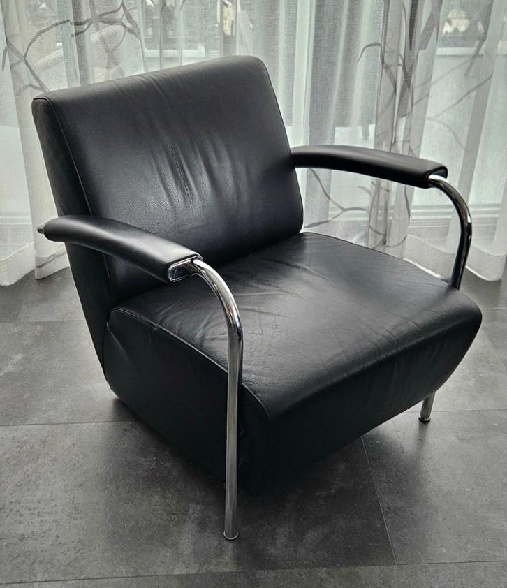 Fauteuil Leolux Scylla, Huis en Inrichting, Fauteuils, Zo goed als nieuw, Leer, 50 tot 75 cm, 75 tot 100 cm, Ophalen