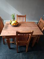 Teakhouten eethoek, Huis en Inrichting, Tafels | Eettafels, Ophalen, Gebruikt, Rechthoekig, 50 tot 100 cm