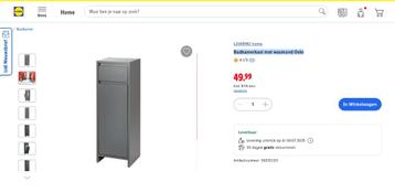 Badkamerkast met wasmand Oslo beschikbaar voor biedingen