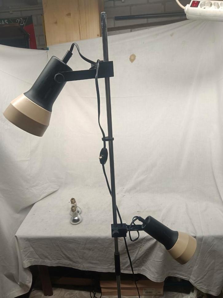 Dijkstra Vloerlamp met 2 Spots - Vintage, Huis en Inrichting, Lampen | Vloerlampen, Gebruikt, 150 tot 200 cm, Metaal, Ophalen of Verzenden