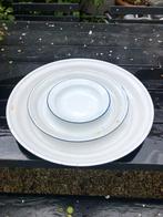 EMAILLE SCHALEN SCHOTELS WIT 3 STUKS, Antiek en Kunst, Ophalen of Verzenden