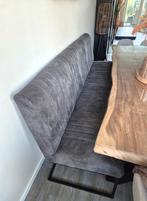 Eetkamerbank Antraciet - 220cm Lang, Huis en Inrichting, 125 cm of meer, Ophalen of Verzenden, Zo goed als nieuw, Metaal