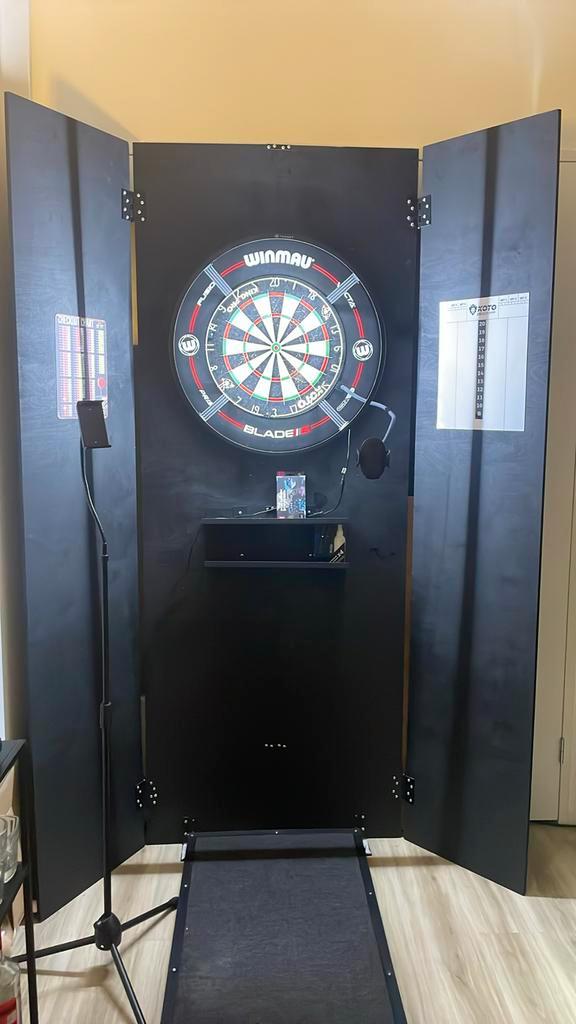 Volledige dart setup (bekijk omschrijving), Sport en Fitness, Darts, Zo goed als nieuw, Dartbord, Ophalen