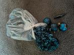Grote zak met blauwe kerst ballen en slinger, Ophalen, Zo goed als nieuw