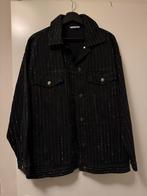 Zwarte oversized spijkerjas met strass - Maat L, Zwart, Maat 42/44 (L), Ophalen of Verzenden, Zo goed als nieuw