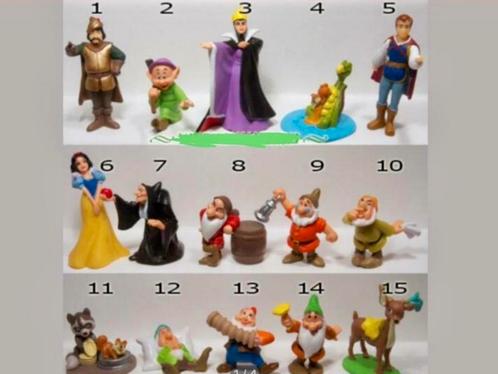 Complete set 15 poppetjes Sneeuwwitje en 7 dwergen Disney AH, Verzamelen, Poppetjes en Figuurtjes, Zo goed als nieuw, Ophalen of Verzenden