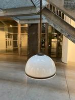 Hanglamp vintage jaren wit glas en metaal strakke lamp, Ophalen, ., 2de hands, .