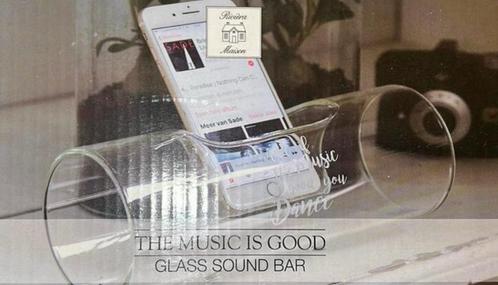 Rivièra Maison glazen soundbox,geluidsversterker,box, Huis en Inrichting, Woonaccessoires | Overige, Zo goed als nieuw, Ophalen of Verzenden