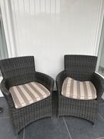 6 dining tuinstoelen  all weather met zitkussens, Ophalen, Zo goed als nieuw, Wicker