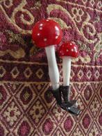 oude kerst paddenstoelen op een knijper, Ophalen of Verzenden, Gebruikt