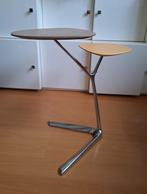 LEOLUX Portello bijzet tafel grey wash met geel blad, Overige vormen, Modern Design, 45 tot 60 cm, Zo goed als nieuw