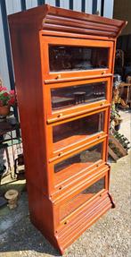 Klassieke Mahonie vitrinekast, boekenkast (Globe Wernicke, Ophalen of Verzenden, Zo goed als nieuw, 25 tot 50 cm