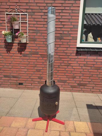Terras 🔥 kachel tuinhaard  houtkachel met pijp beschikbaar voor biedingen