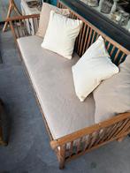 Bamboe Tuinbank + Tafel + Scherm, Tuin en Terras, Ophalen, Gebruikt