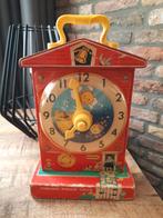 Vintage Fisher Price Muziekdoos Teaching Clock 998, Ophalen of Verzenden, Gebruikt, Speelset, Met geluid