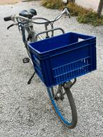 Gazelle Heavy Duty 8 versnellingen – blauw/grijs – met krat, Fietsen en Brommers, Fietsen | Heren | Herenfietsen, Ophalen, Gebruikt