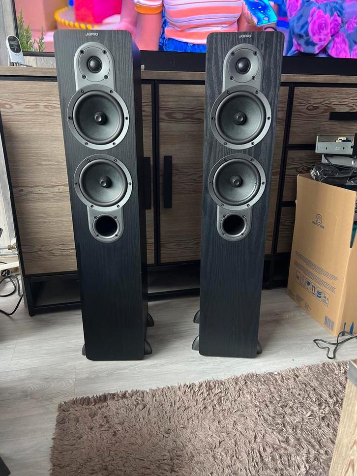 Jamo S 426 HCS  Zuilen Speakers - Goede Staat!, Audio, Tv en Foto, Luidsprekers, Zo goed als nieuw, Front, Rear of Stereo speakers