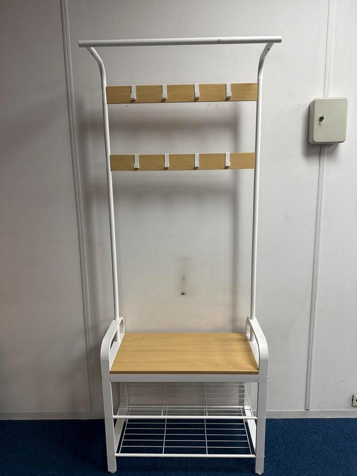 Kapstok met zitgedeelte, Huis en Inrichting, Woonaccessoires | Kapstokken, Gebruikt, Staande kapstok, 150 tot 200 cm, Hout, Ophalen