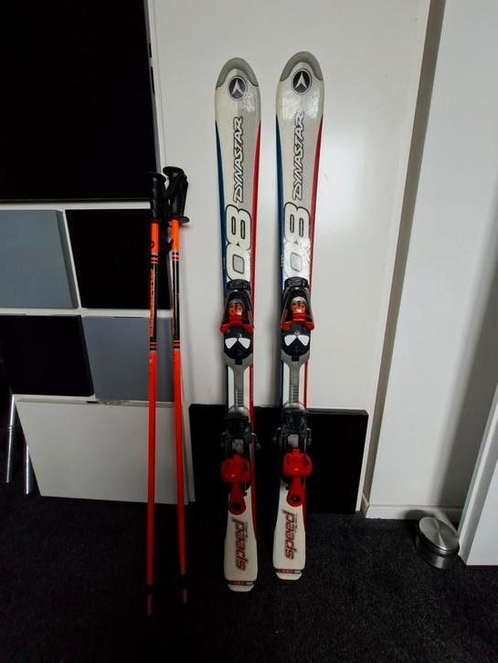 Dynastar Kinderski Ski skies maat 120 met Blizzard stokken, Sport en Fitness, Skiën en Langlaufen, Gebruikt, Ski's, Skiën, Overige merken