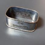 Verzilverde Servetring Zilver Sierraad Gegraveerd Antiek Oud, Ophalen of Verzenden, Zilver