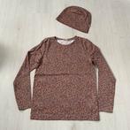 WHEAT set in paars / lila tinten Tshirt + muts mt 140, Verzenden, Zo goed als nieuw, Meisje
