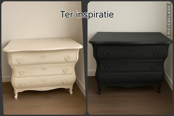 Turquoise vintage kastje met sierlijke vormen, Huis en Inrichting, Kasten | Dressoirs, Gebruikt, 50 tot 100 cm, 25 tot 50 cm, Met lade(s)