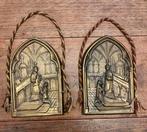 Paar antieke rooms-katholieke devotionele wandplaten, Ophalen of Verzenden