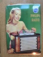 4 metalen reclame bordjes philips radio, Verzamelen, Merken en Reclamevoorwerpen, Ophalen, Nieuw, Reclamebord