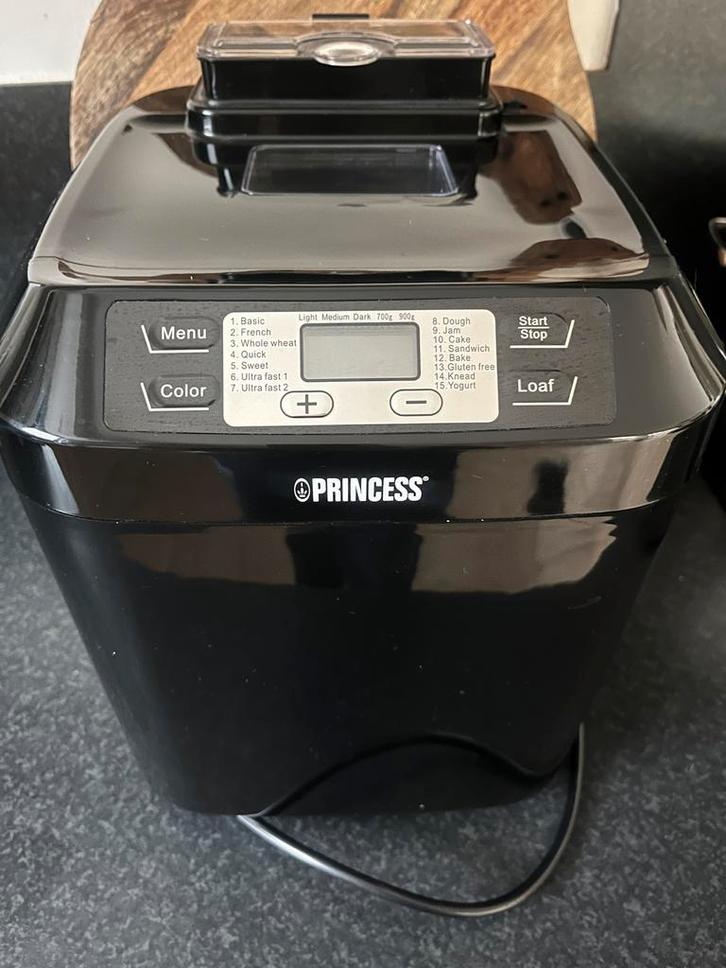 Princess Broodbakmachine met Dispenser - Zo Goed Als Nieuw!, Witgoed en Apparatuur, Broodbakmachines, Zo goed als nieuw, Met timer